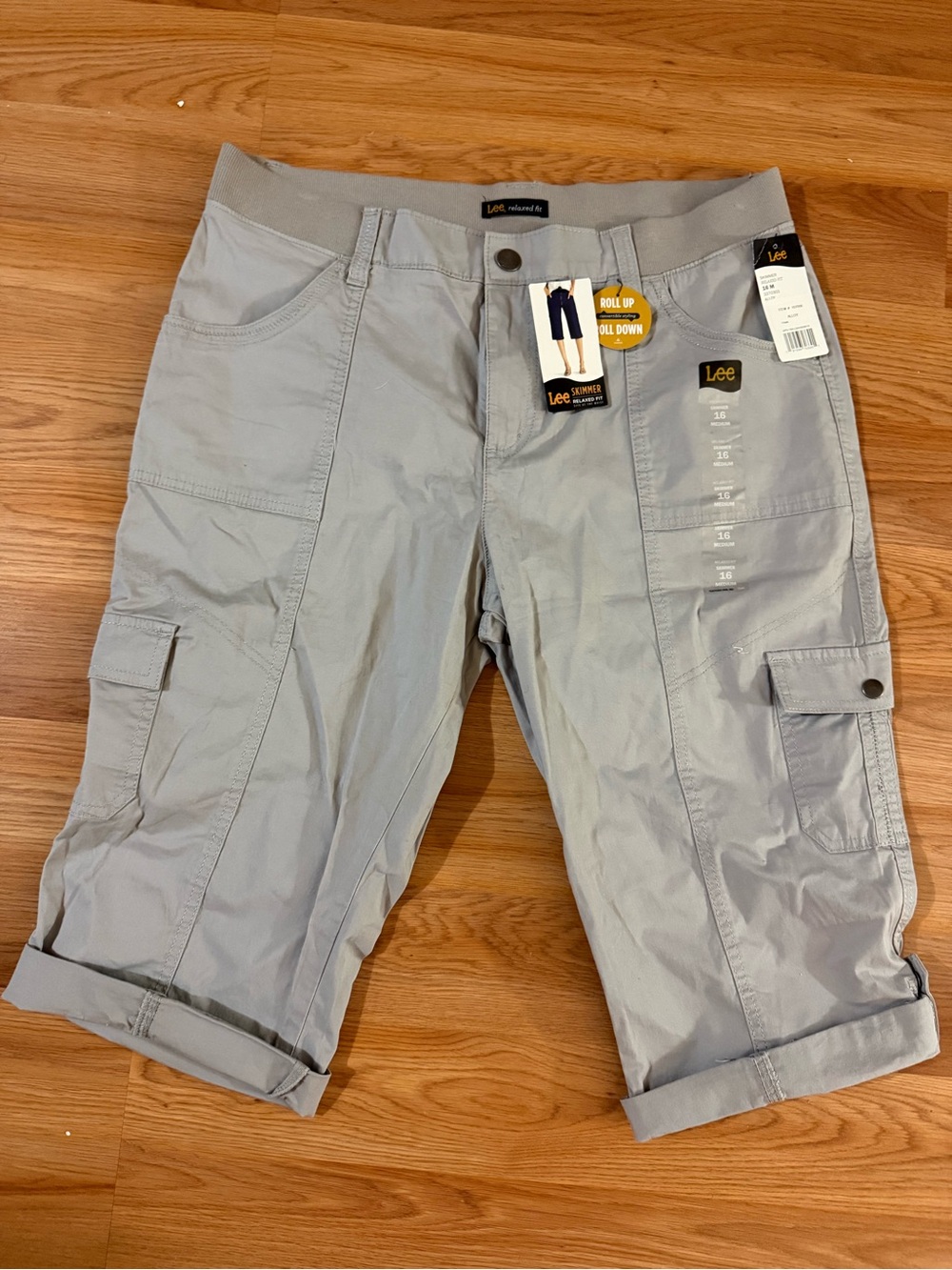 LEE Skimmer Relaxed Fit CARGO CAPRIS PANTS SIZE 16